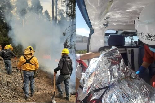 Brigadistas controlan incendio forestal de Donato Guerra; dos brigadistas resultaron lesionados